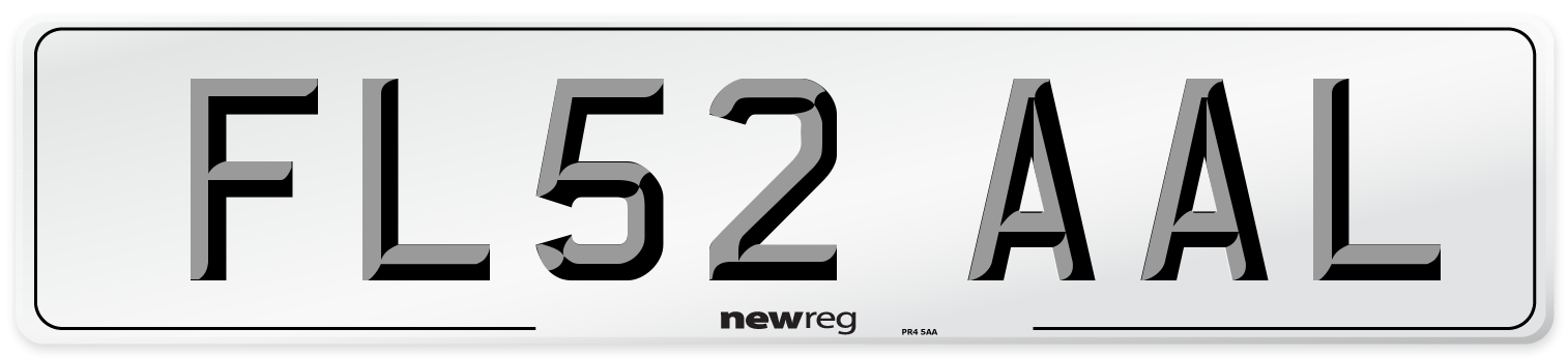 FL52 AAL Number Plate from New Reg